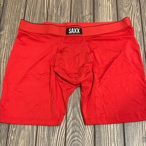 SAXX Men's Multi-Sport Mesh Red Size L Boxer Briefs (Stop drop technology)